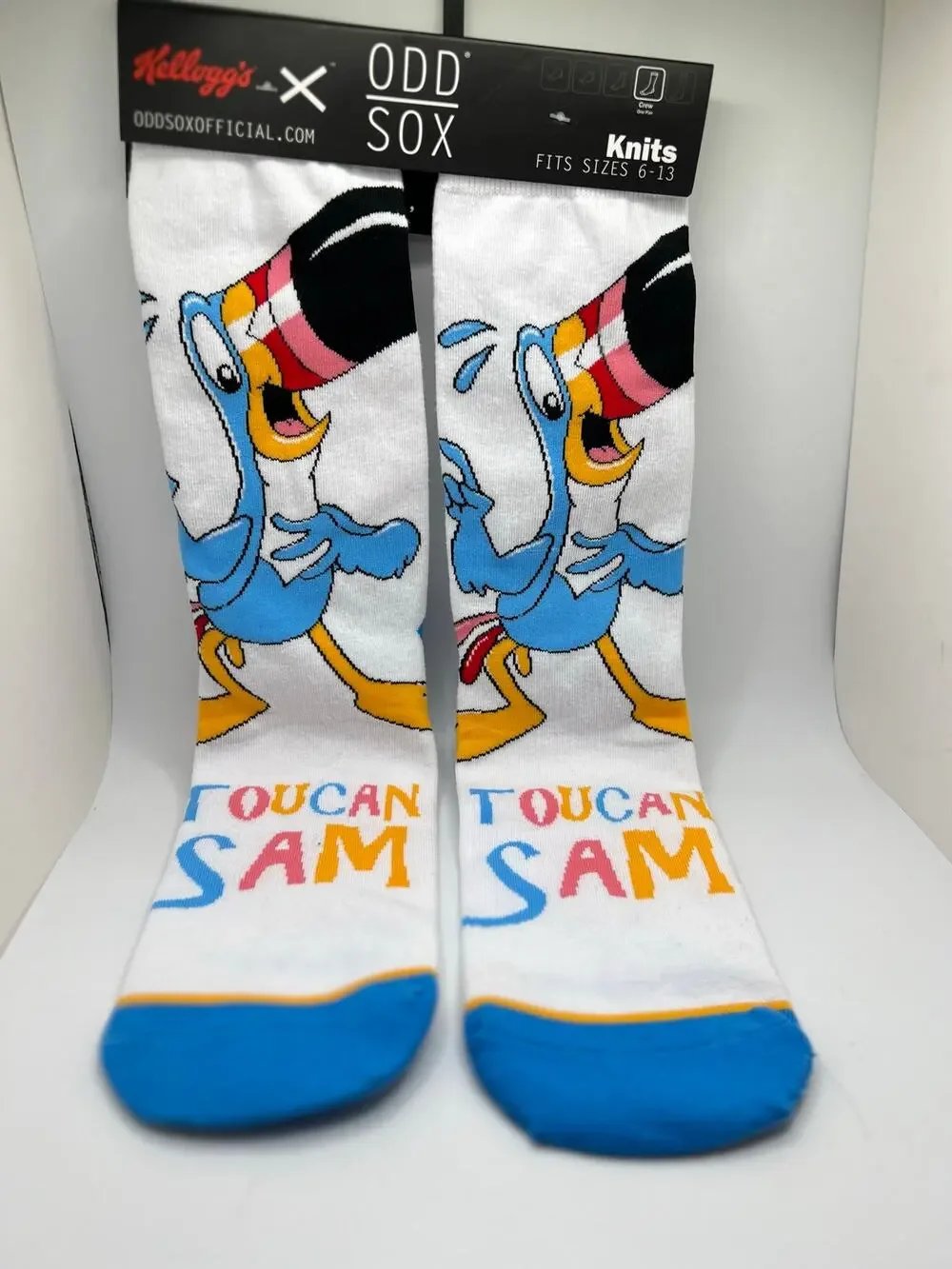 ODD SOX Toucan Sam Kelloggs socks For size 6-13